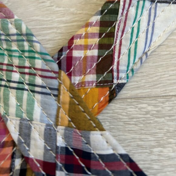 J. Crew Colorful Preppy Madras Plaid Patchwork Quilt Belt - Picture 2 of 16